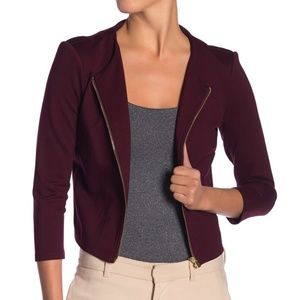 NWT Philosophy front zip ponte blazer • medium